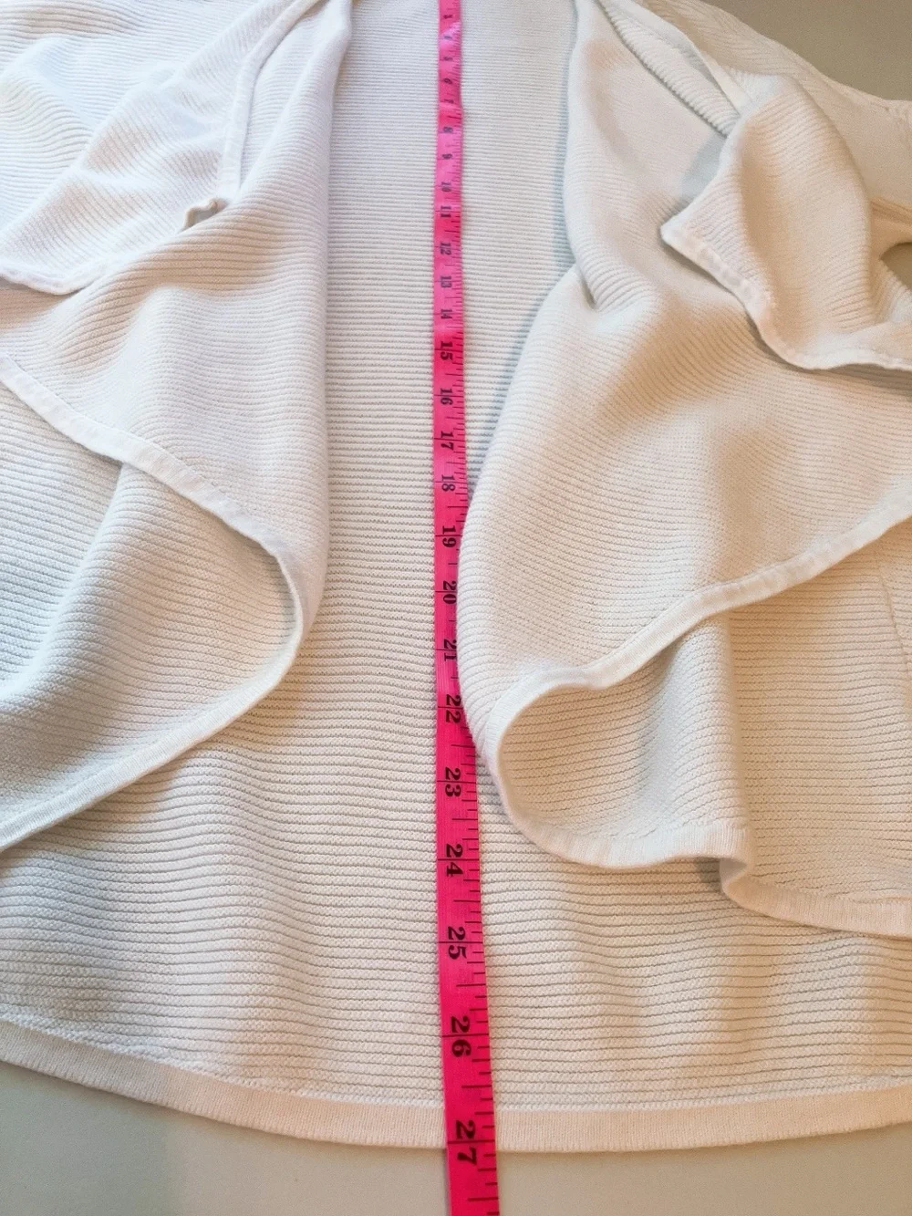 Express White Longsleeve Ribbed Cardigan Sweater Medium - Picture 8 of 10